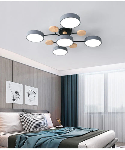 Plafonnier Moderne Design 5 Bras LED | Lumière à 3 Couleurs