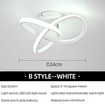 Plafonnier Moderne Acrylique Style Trèfle | LED Intensité Tricolore Réglable