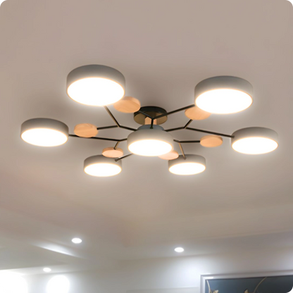 Plafonnier Moderne Design 5 Bras LED | Lumière à 3 Couleurs - PlafonnierDeco