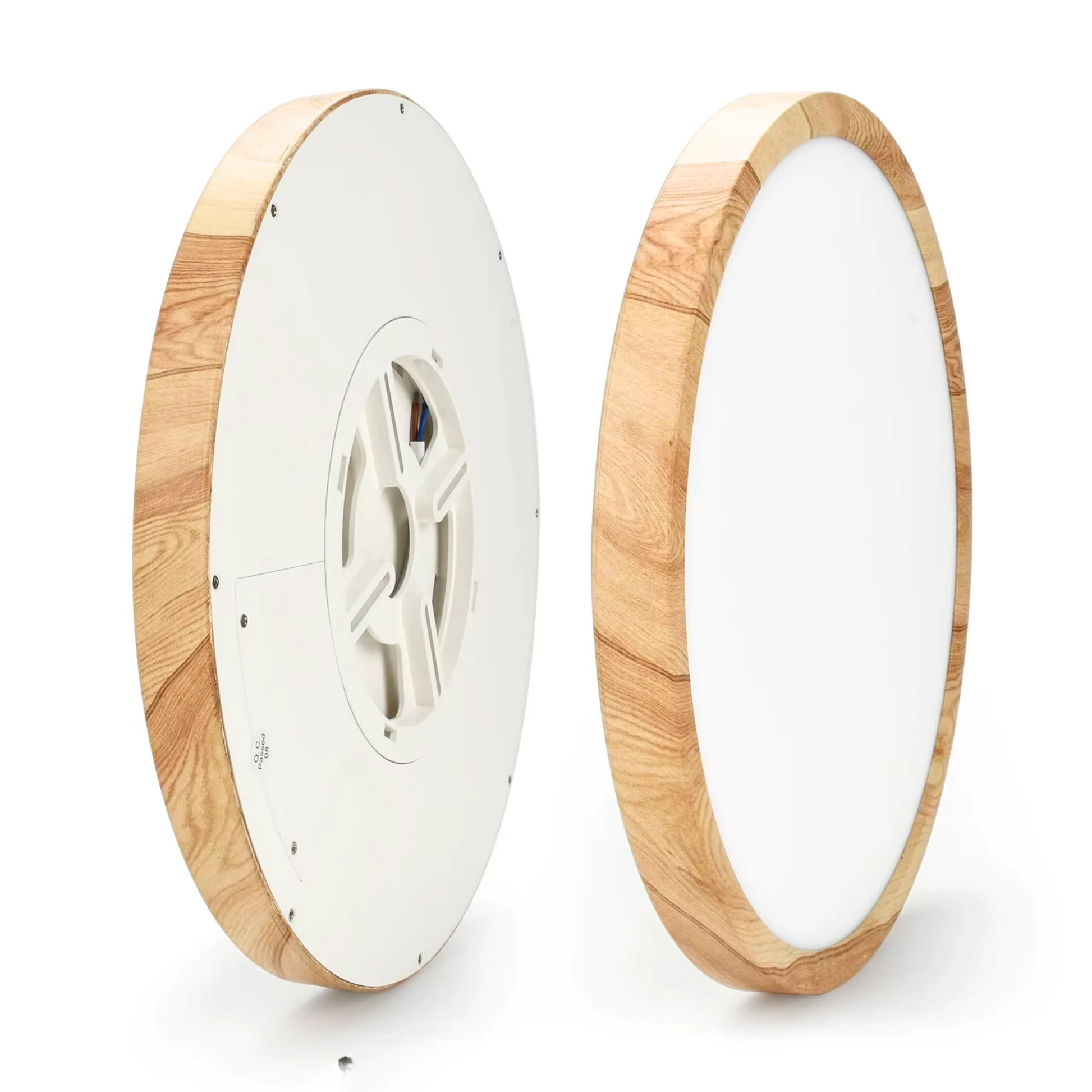 Plafonnier Rond Finition Bois LED | Températures de Couleur Ajustables - PlafonnierDeco