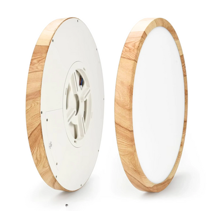 Plafonnier Rond Finition Bois LED | Températures de Couleur Ajustables - PlafonnierDeco