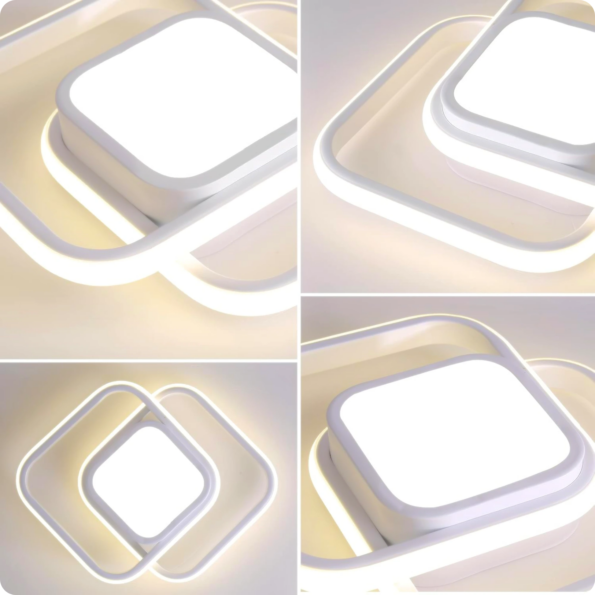 Plafonnier LED Moderne Blanc Métal Acrylique Compact - PlafonnierDeco