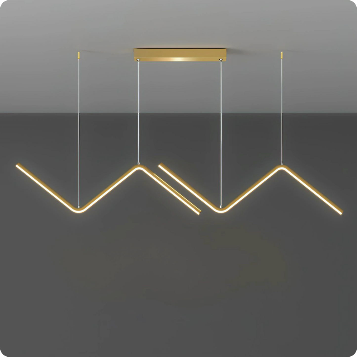 Plafonnier Moderne Forme Z à LED Dimmable - PlafonnierDeco