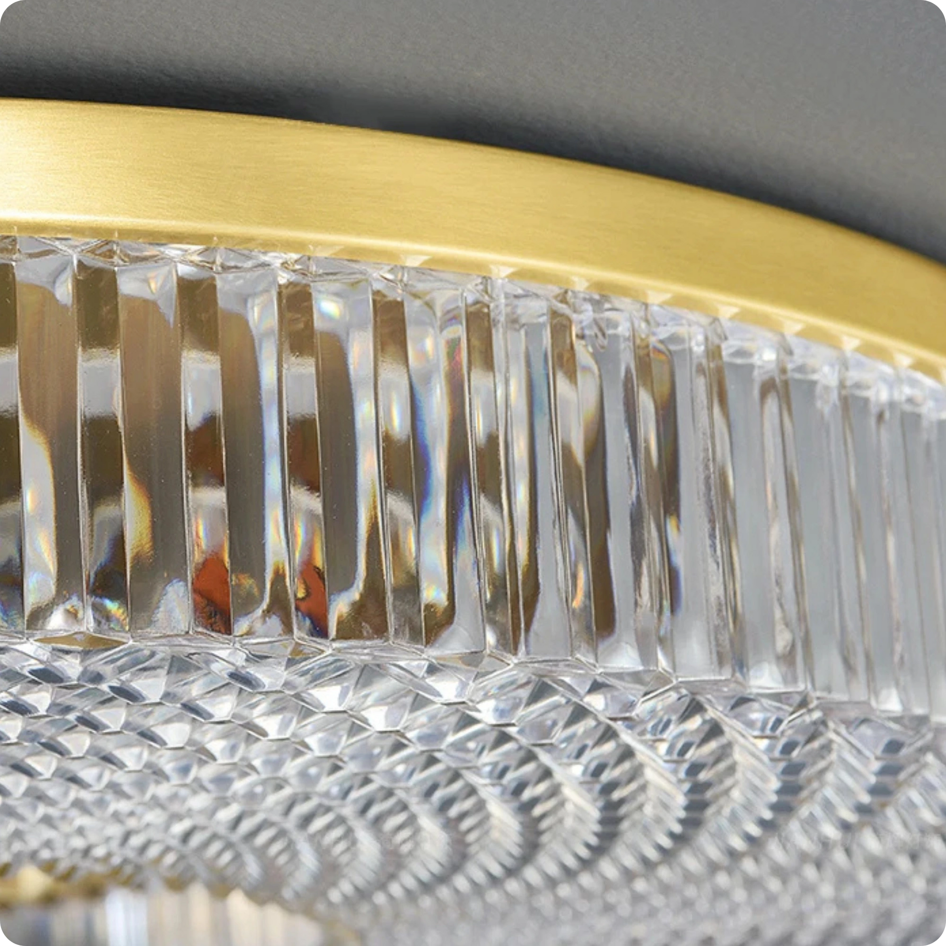 Plafonnier moderne en cuivre rond avec éclairage LED poli pour chambre - PlafonnierDeco