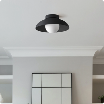 Plafonnier moderne en fer et verre avec style raffiné pour intérieur chic - PlafonnierDeco
