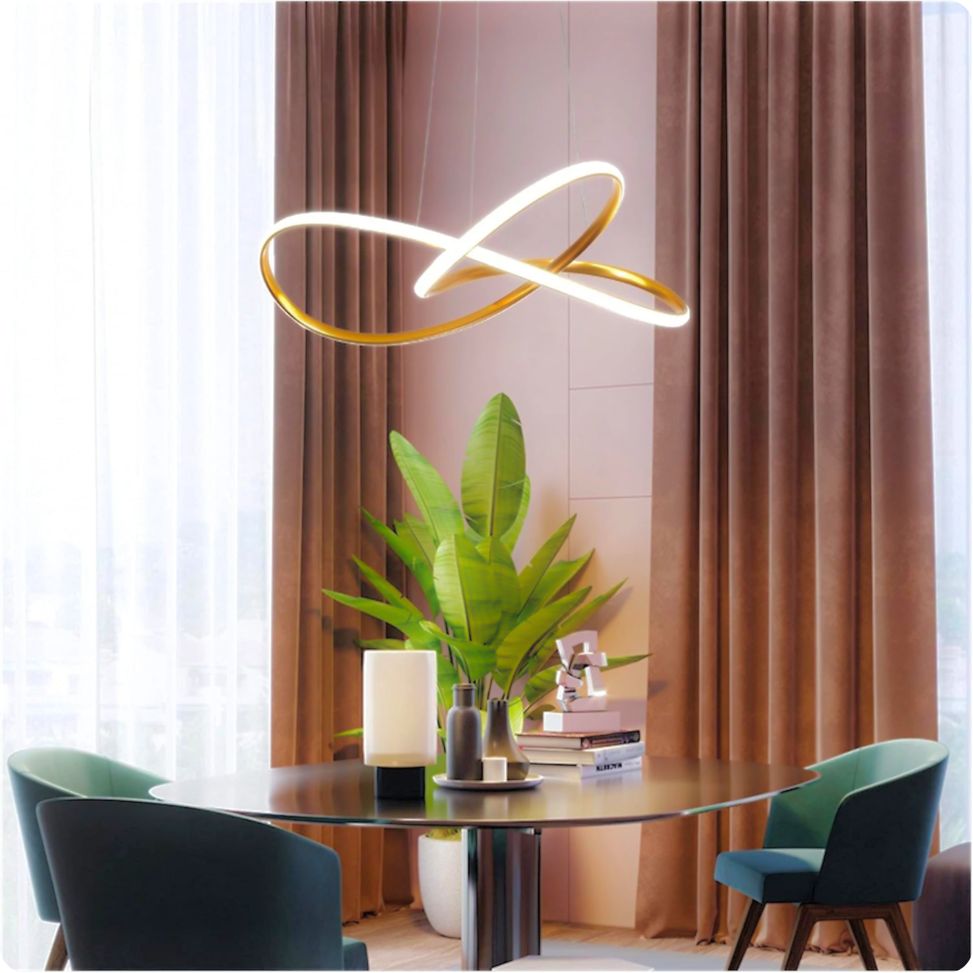 Plafonnier Suspendu Métal Bicolore Style Nordique LED - PlafonnierDeco