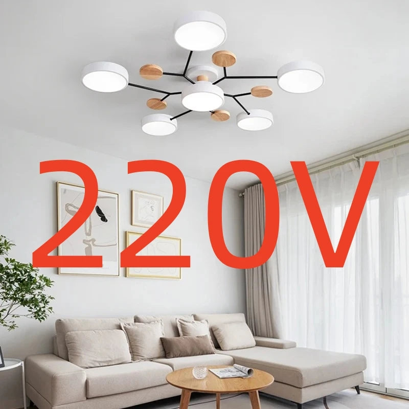 Plafonnier Moderne Design 5 Bras LED | Lumière à 3 Couleurs