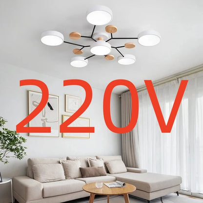 Plafonnier Moderne Design 5 Bras LED | Lumière à 3 Couleurs