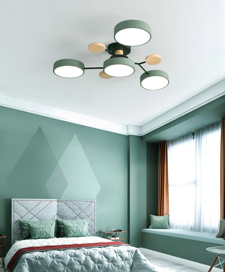 Plafonnier Moderne Design 5 Bras LED | Lumière à 3 Couleurs