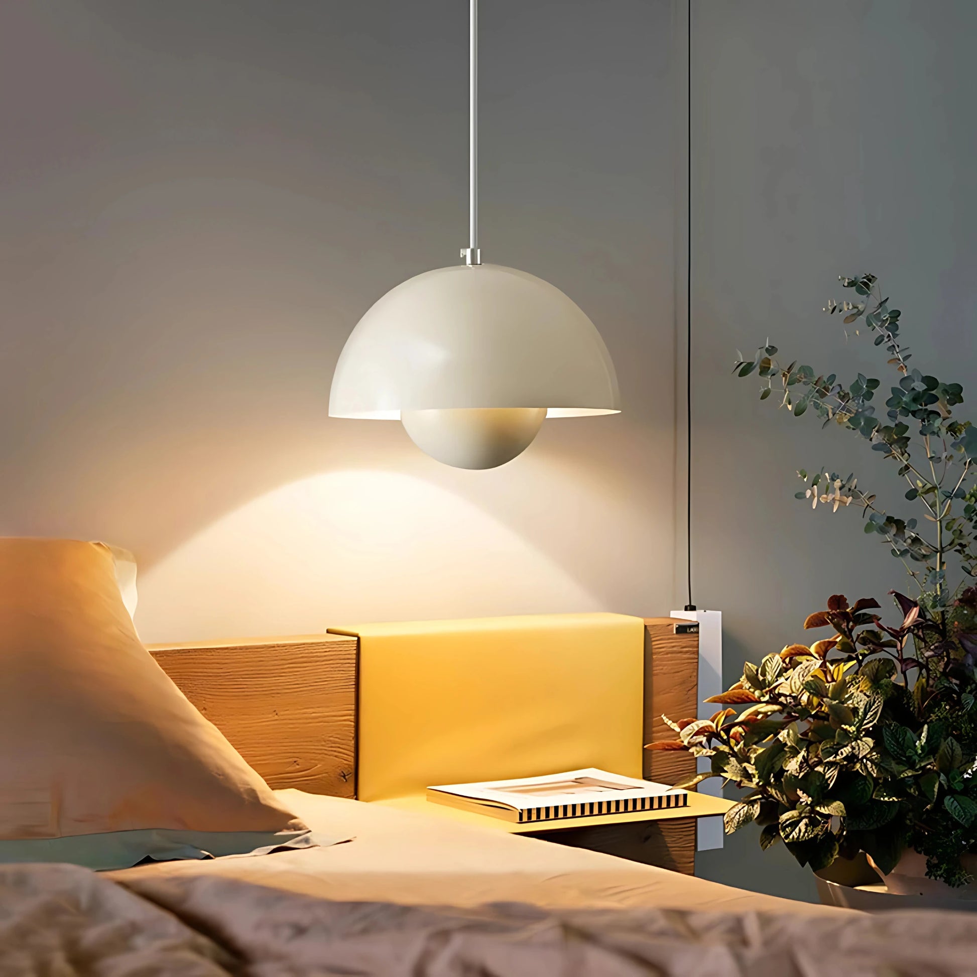 Plafonnier LED Suspendu Style Bourgeon en Métal Peint Multicolore - PlafonnierDeco
