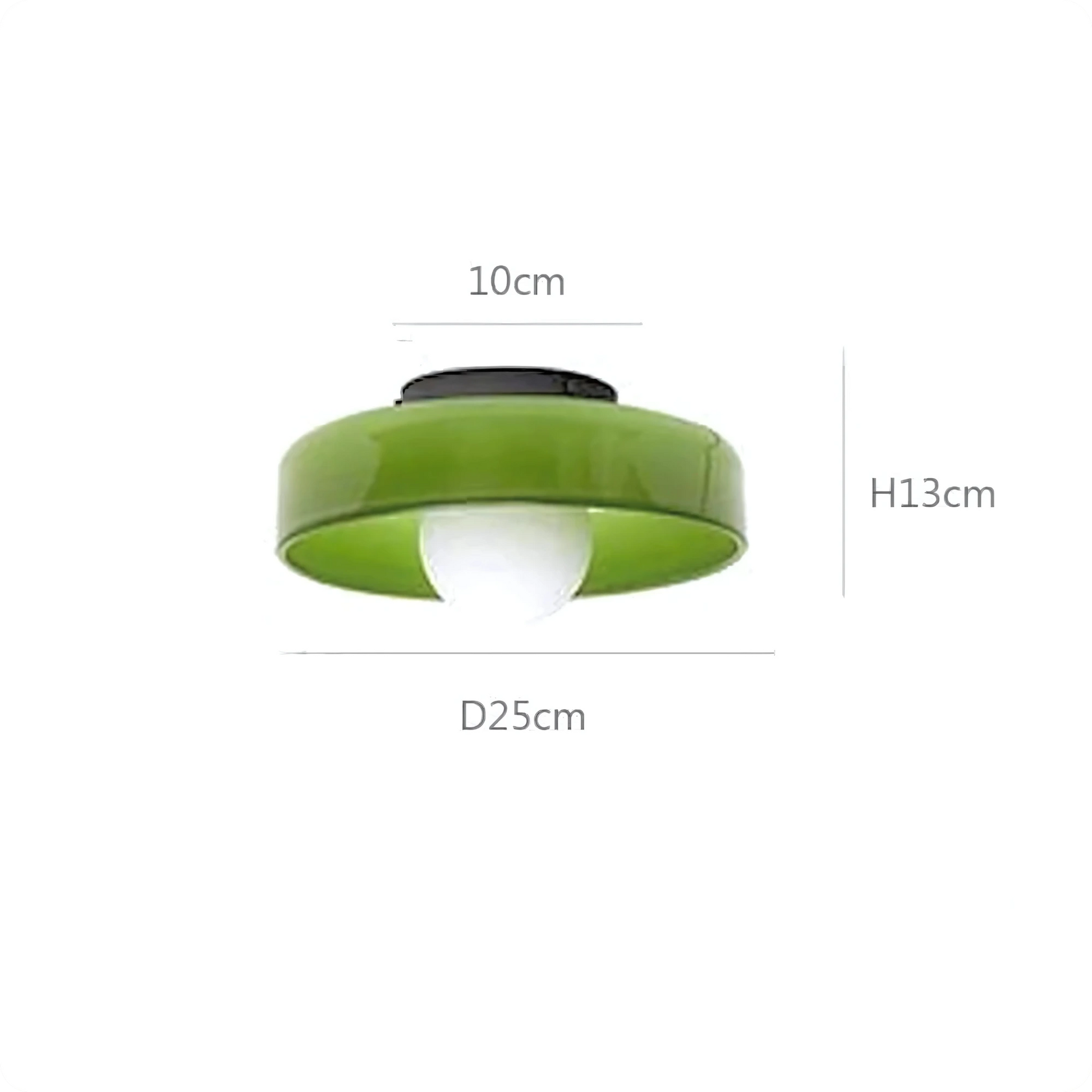 Plafonnier en verre laiteux vert moderne – Lumière LED élégante - PlafonnierDeco