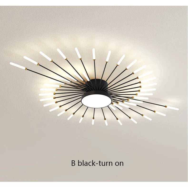 Plafonnier LED Spirale Artificielle Acrylique Dimmable avec 12 Lumières Neutres
