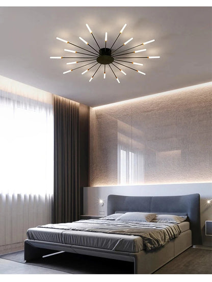 Plafonnier LED Spirale Artificielle Acrylique Dimmable avec 12 Lumières Neutres