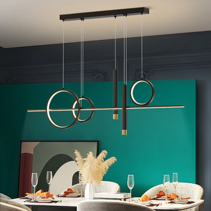 Suspension LED Design Contemporain Métal Dimmable Grand Espace