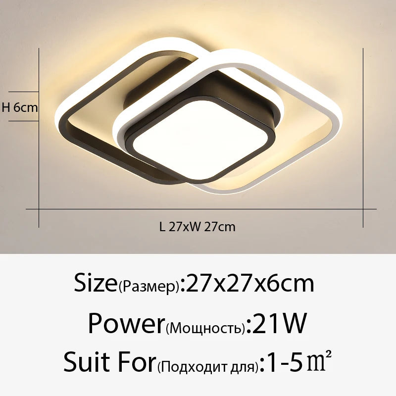 Plafonnier LED Moderne Métal Dimmable + Télécommande