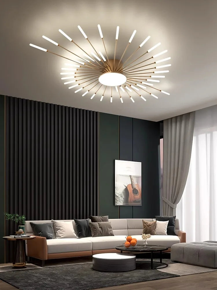 Plafonnier LED Spirale Artificielle Acrylique Dimmable avec 12 Lumières Neutres