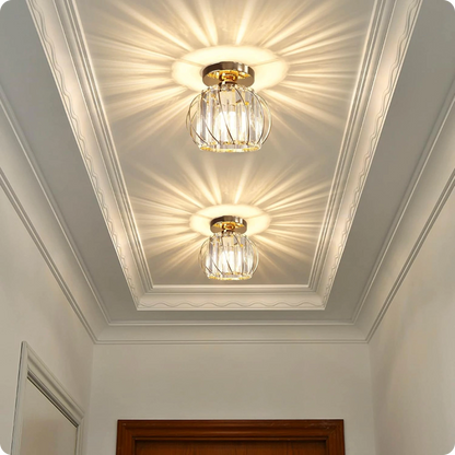 Plafonnier Métal et Verre au Look Contemporain pour Éclairage Accueillant - PlafonnierDeco