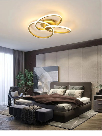 Plafonnier Moderne Acrylique Style Trèfle | LED Intensité Tricolore Réglable