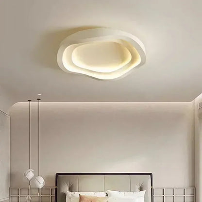 Plafonnier LED Moderne Blanc Acrylique Grande Surface | Style Nordique