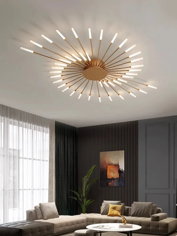 Plafonnier LED Spirale Artificielle Acrylique Dimmable avec 12 Lumières Neutres