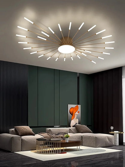 Plafonnier LED Spirale Artificielle Acrylique Dimmable avec 12 Lumières Neutres