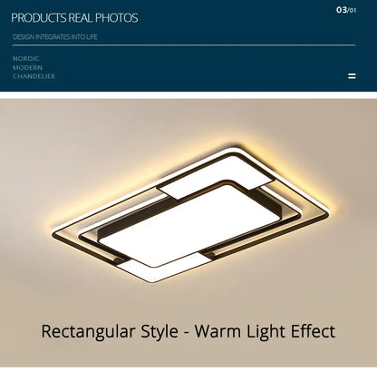 Plafonnier LED Moderne Métal Dimmable + Télécommande