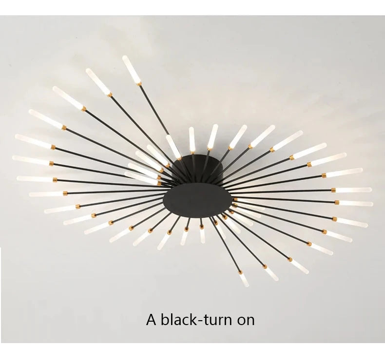 Plafonnier LED Spirale Artificielle Acrylique Dimmable avec 12 Lumières Neutres