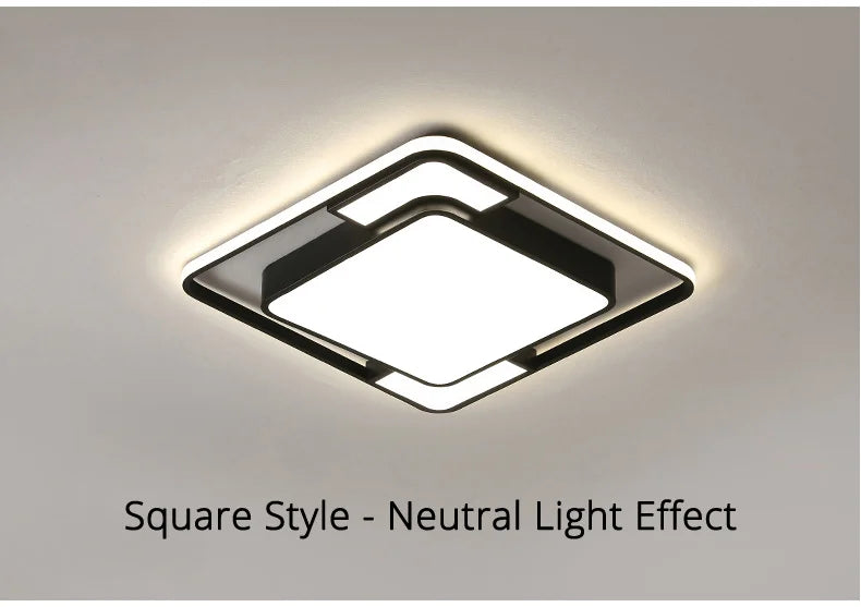 Plafonnier LED Moderne Métal Dimmable + Télécommande