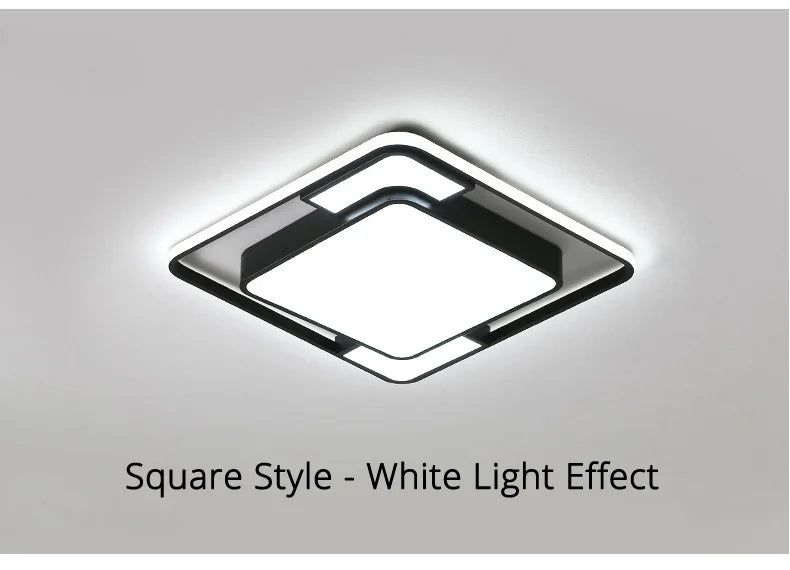 Plafonnier LED Moderne Métal Dimmable + Télécommande