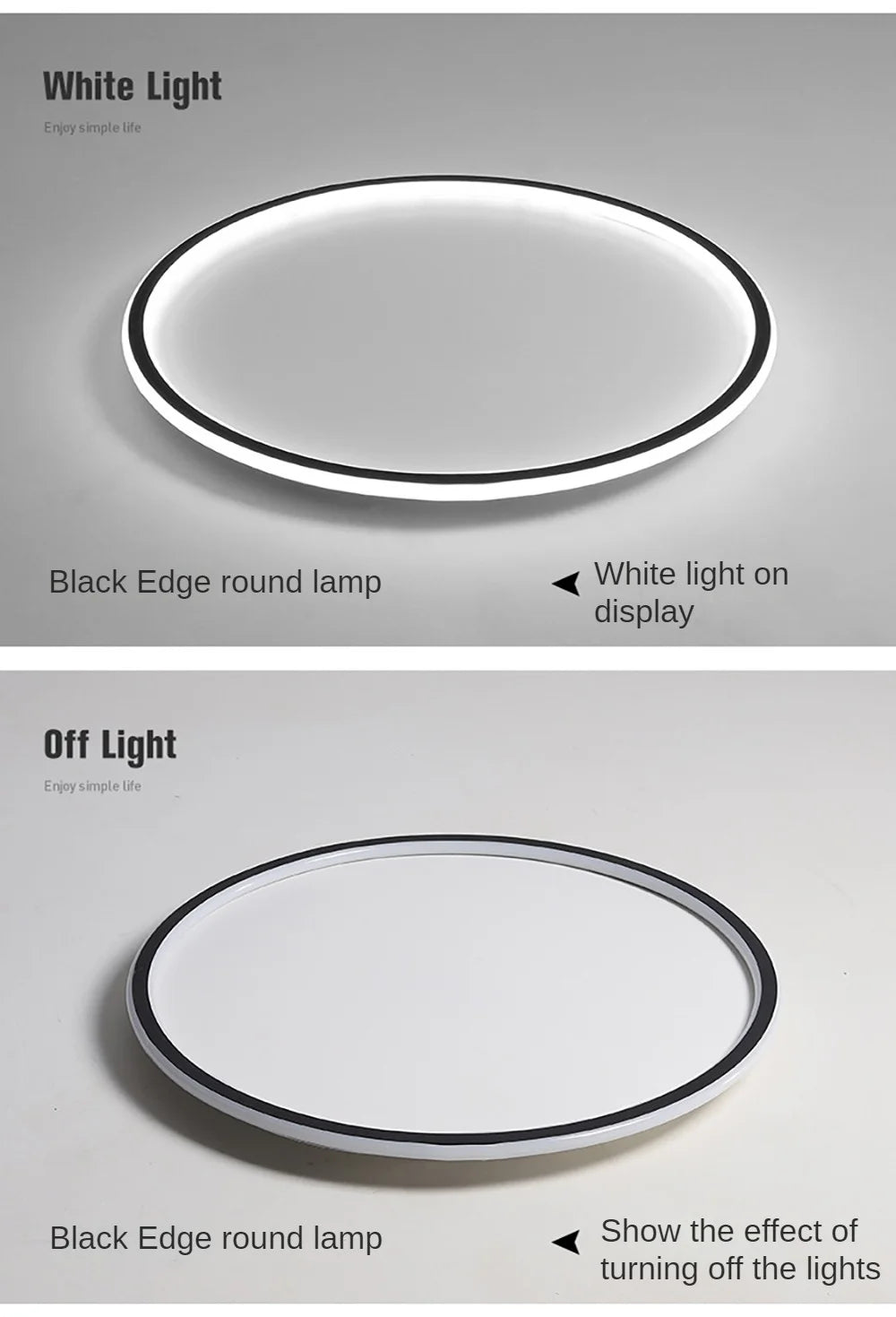 Plafonnier Circulaire Minimaliste LED Dimmable Rond
