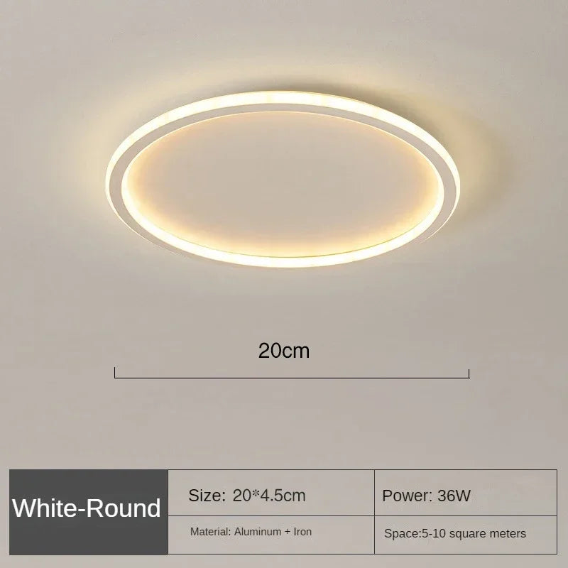 Plafonnier Circulaire Minimaliste LED Dimmable Rond