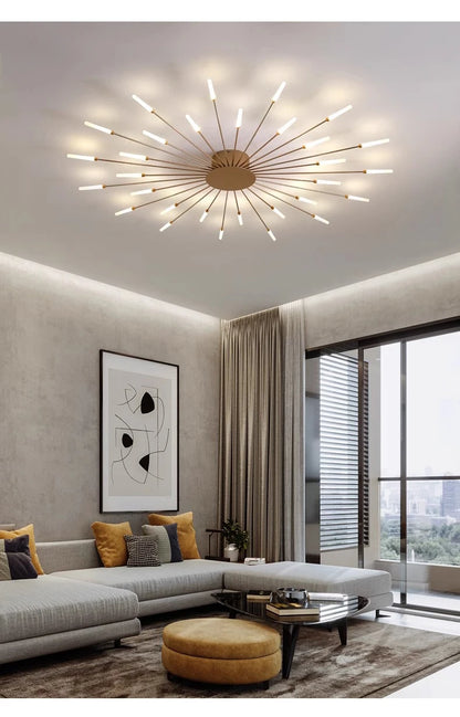 Plafonnier LED Spirale Artificielle Acrylique Dimmable avec 12 Lumières Neutres
