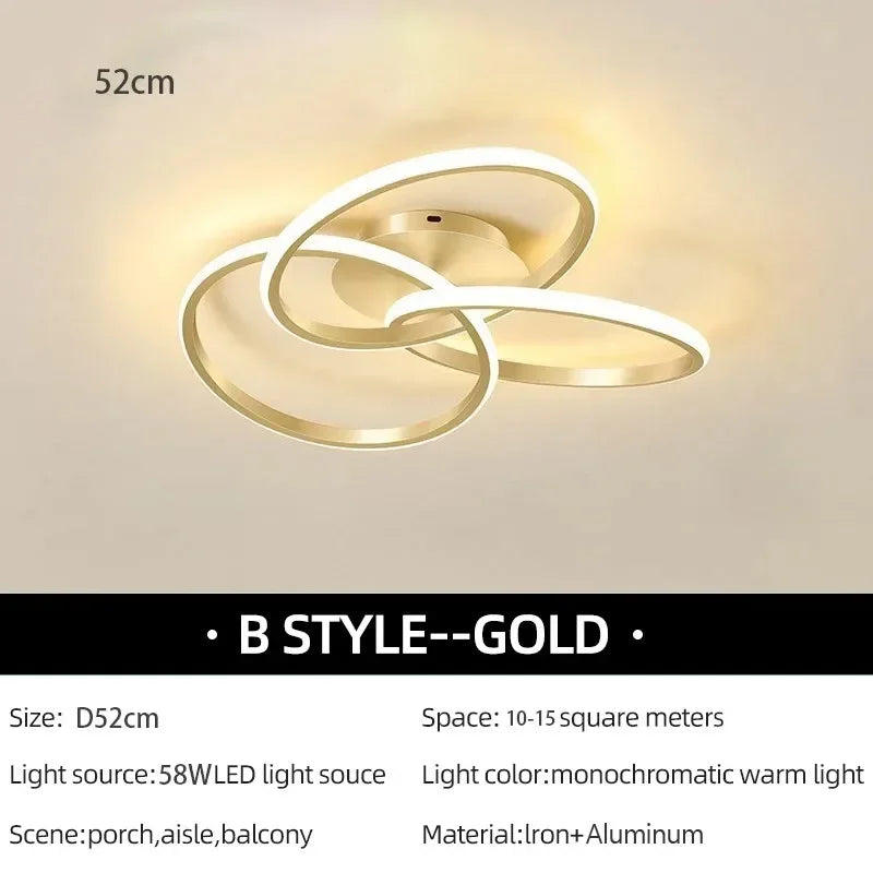 Plafonnier Moderne Acrylique Style Trèfle | LED Intensité Tricolore Réglable