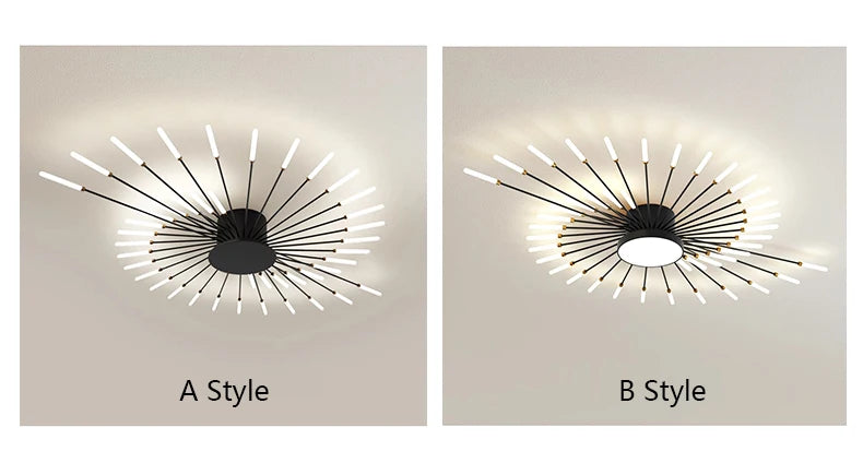 Plafonnier LED Spirale Artificielle Acrylique Dimmable avec 12 Lumières Neutres