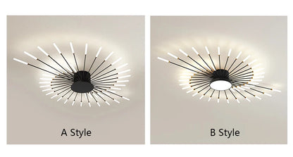 Plafonnier LED Spirale Artificielle Acrylique Dimmable avec 12 Lumières Neutres