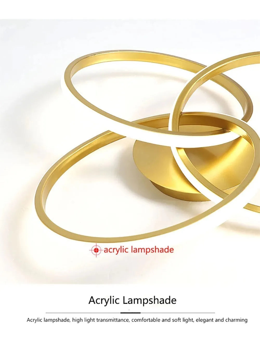 Plafonnier Moderne Acrylique Style Trèfle | LED Intensité Tricolore Réglable