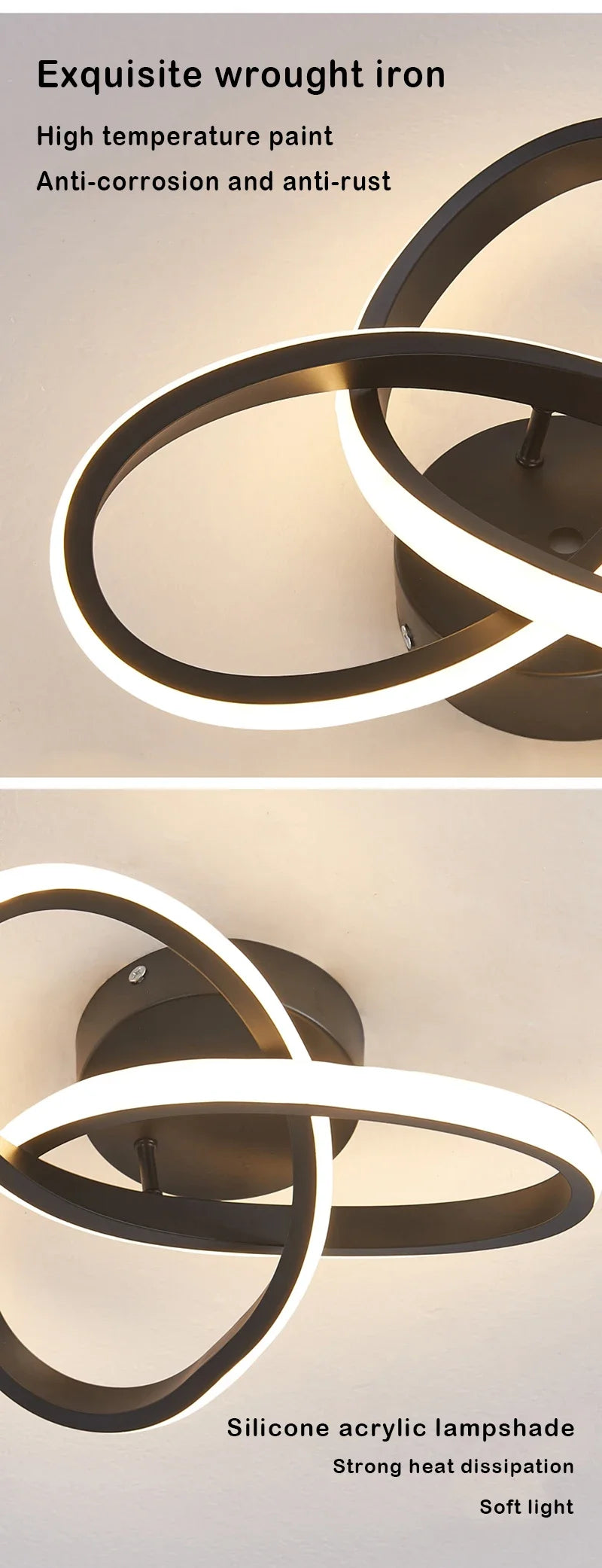 Plafonnier Moderne Forme Trèfle Aluminium & Silicone LED