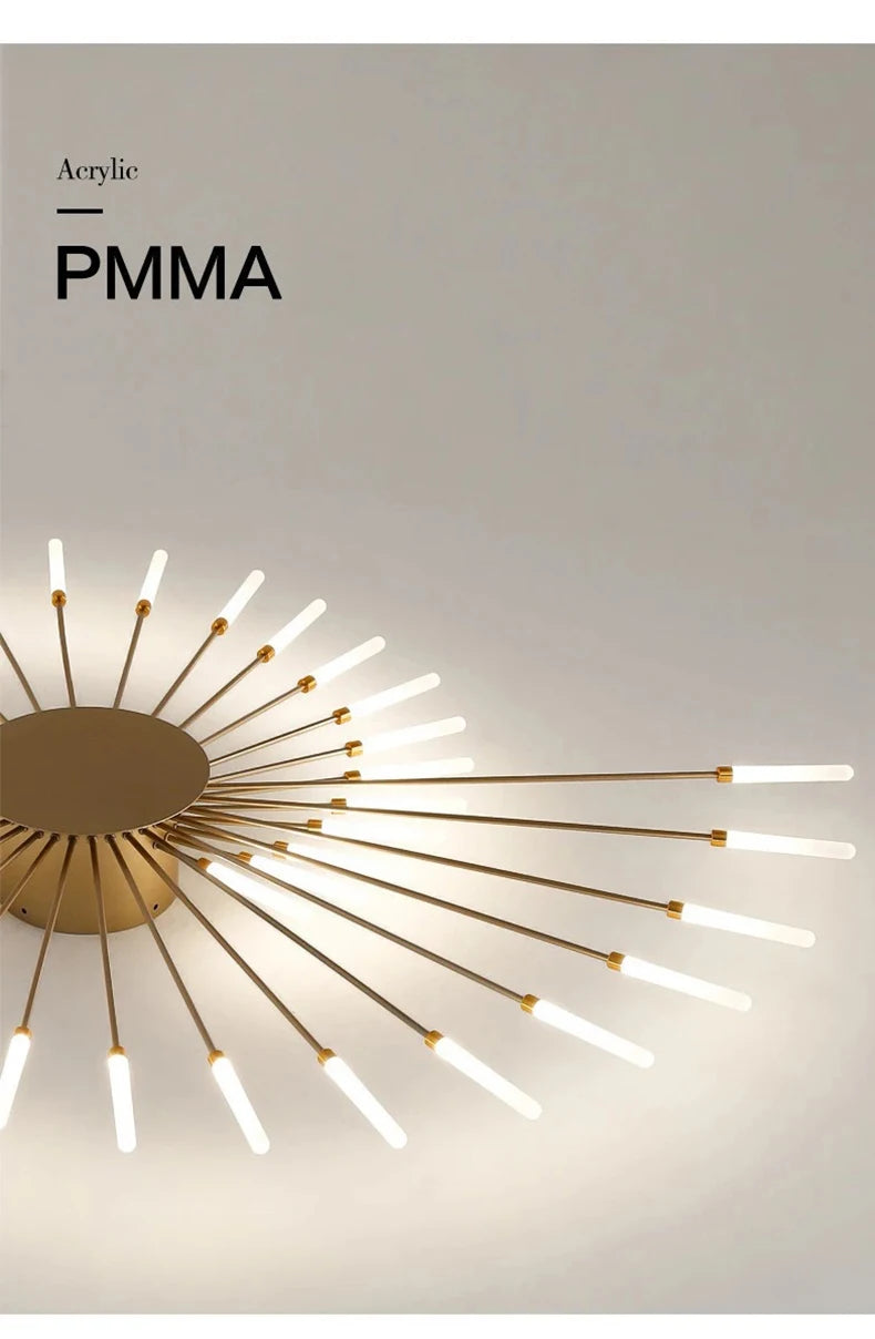 Plafonnier LED Spirale Artificielle Acrylique Dimmable avec 12 Lumières Neutres