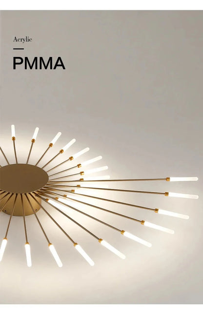 Plafonnier LED Spirale Artificielle Acrylique Dimmable avec 12 Lumières Neutres