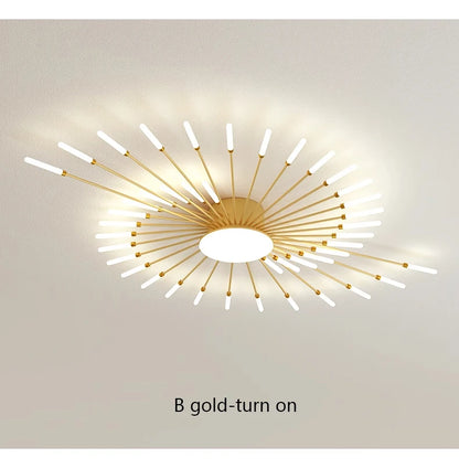 Plafonnier LED Spirale Artificielle Acrylique Dimmable avec 12 Lumières Neutres