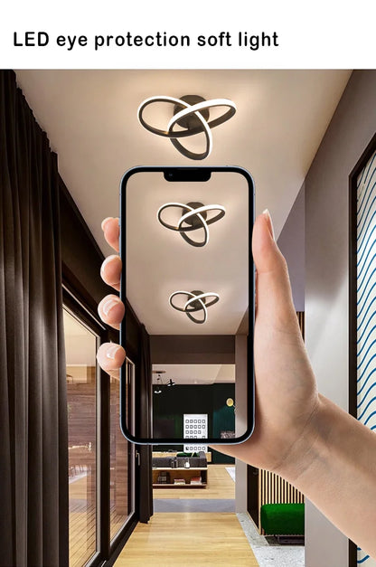 Plafonnier Moderne Forme Trèfle Aluminium & Silicone LED