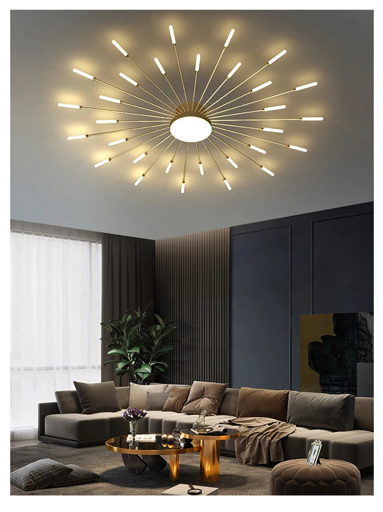 Plafonnier LED Spirale Artificielle Acrylique Dimmable avec 12 Lumières Neutres