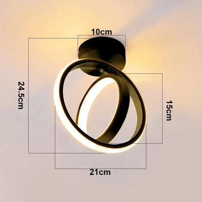 Plafonnier LED Moderne Blanc Métal Acrylique Compact