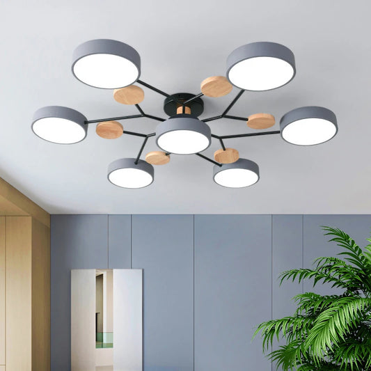 Plafonnier Moderne Design 5 Bras LED | Lumière à 3 Couleurs