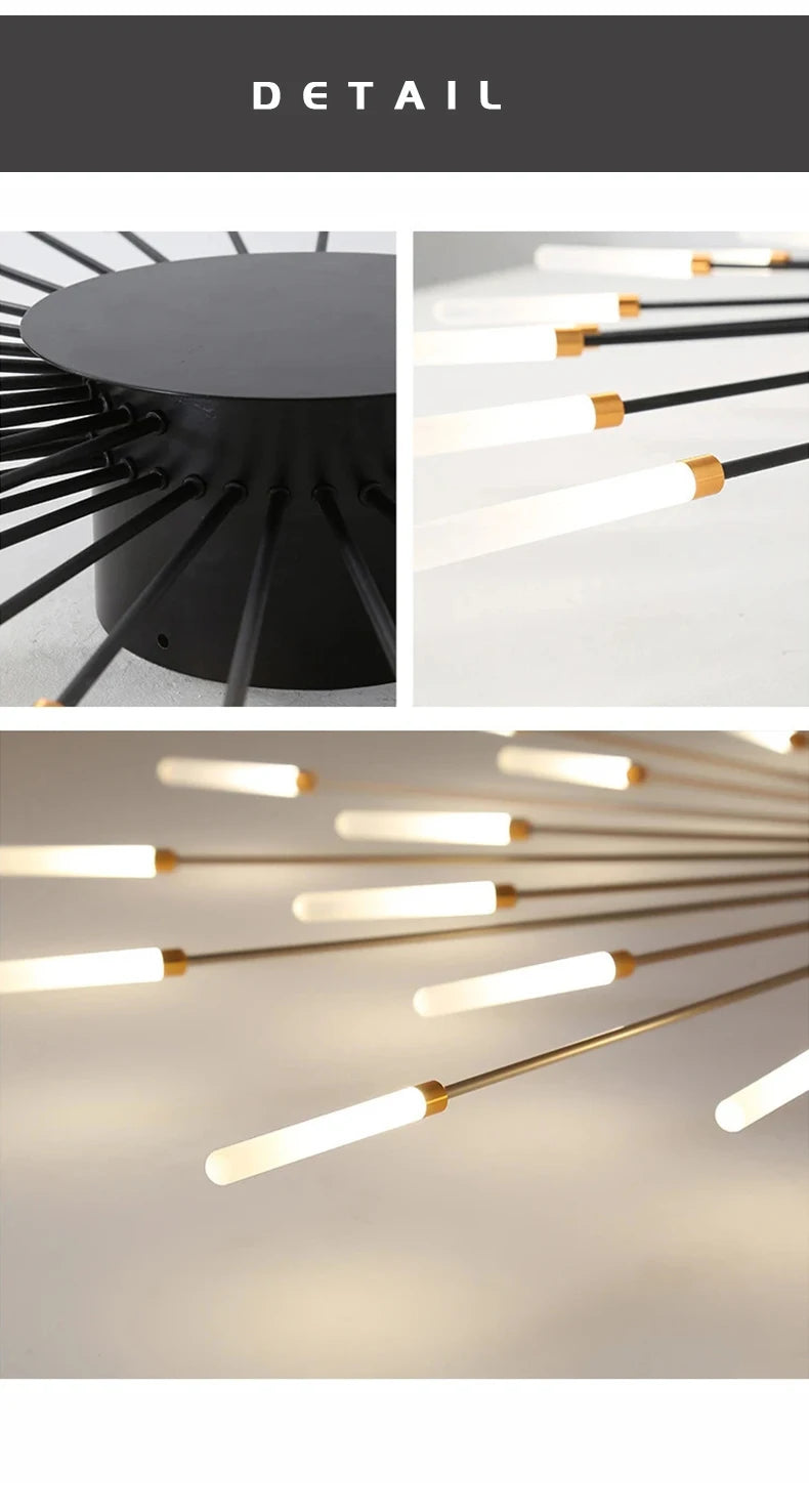 Plafonnier LED Spirale Artificielle Acrylique Dimmable avec 12 Lumières Neutres