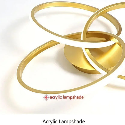 Plafonnier Moderne Acrylique Style Trèfle | LED Intensité Tricolore Réglable