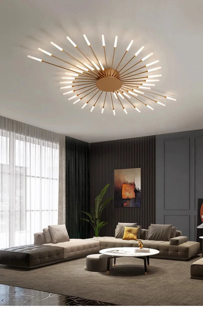 Plafonnier LED Spirale Artificielle Acrylique Dimmable avec 12 Lumières Neutres