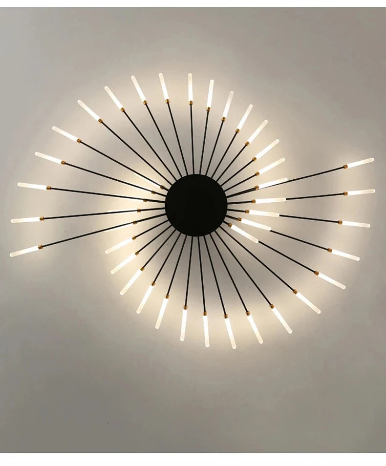 Plafonnier LED Spirale Artificielle Acrylique Dimmable avec 12 Lumières Neutres