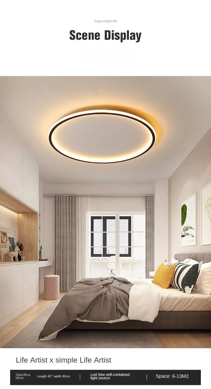 Plafonnier Circulaire Minimaliste LED Dimmable Rond