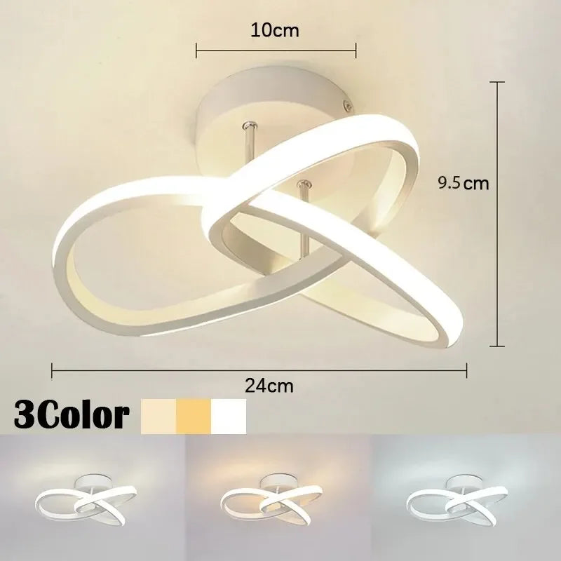 Plafonnier Moderne Forme Trèfle Aluminium & Silicone LED